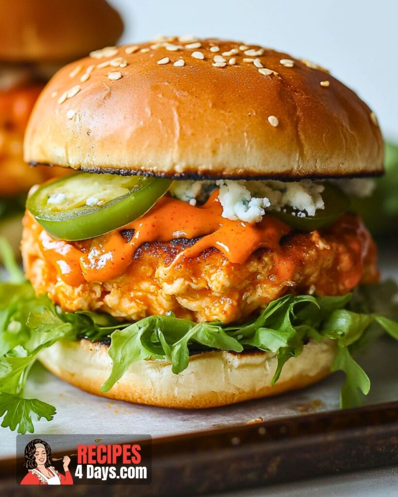 Buffalo Chicken Burgers Recipe