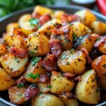 Crisp Roast Potatoes with Honey and Bacon