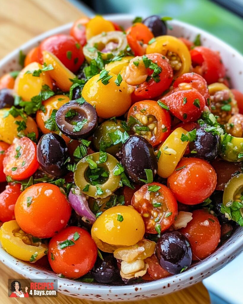 Fresh Cherry Tomato Salad with Olives