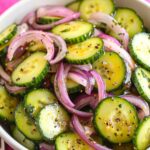 Fresh Cucumber Side Salad with Red Onions Recipe