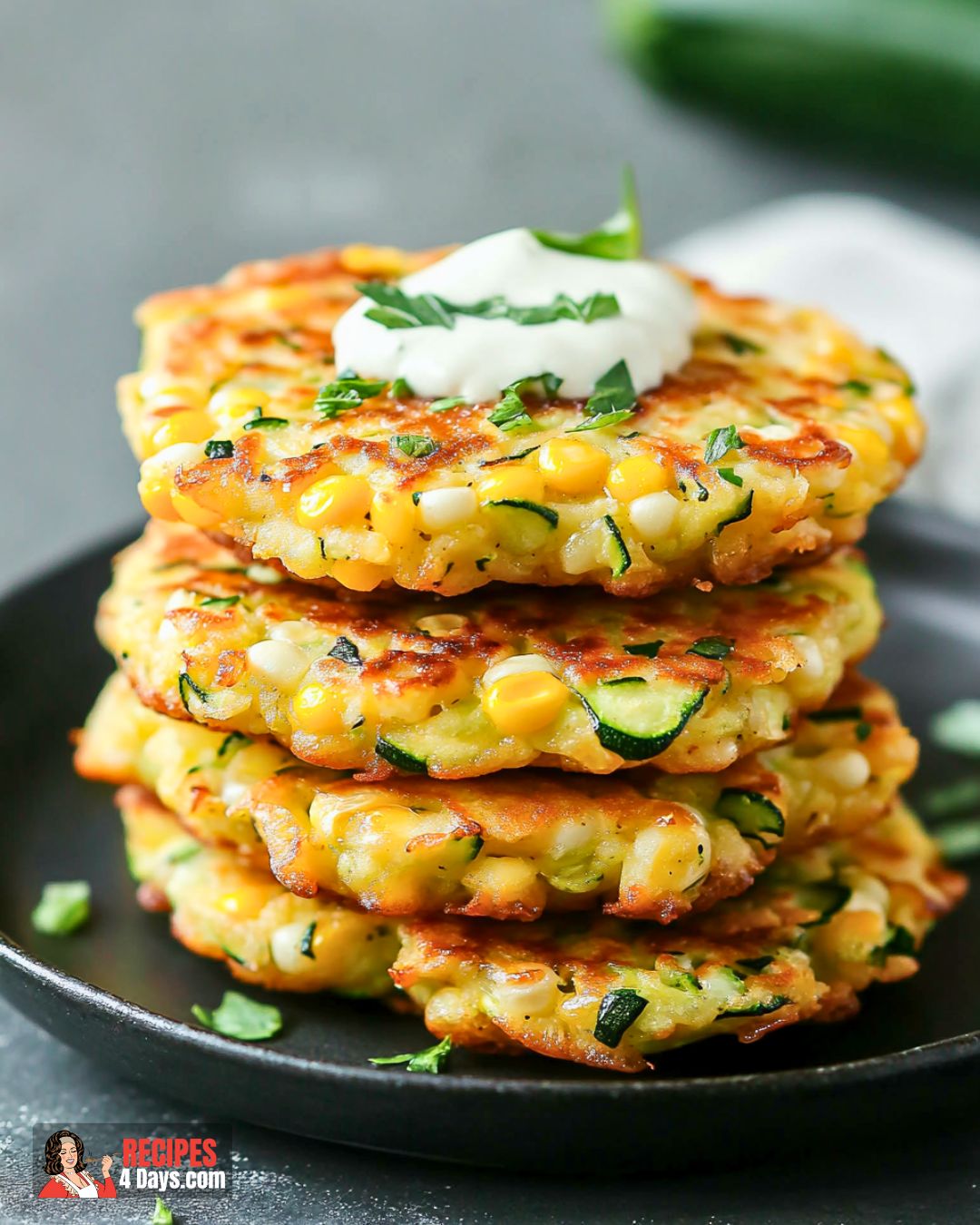 Fresh Zucchini Corn Fritters Recipe