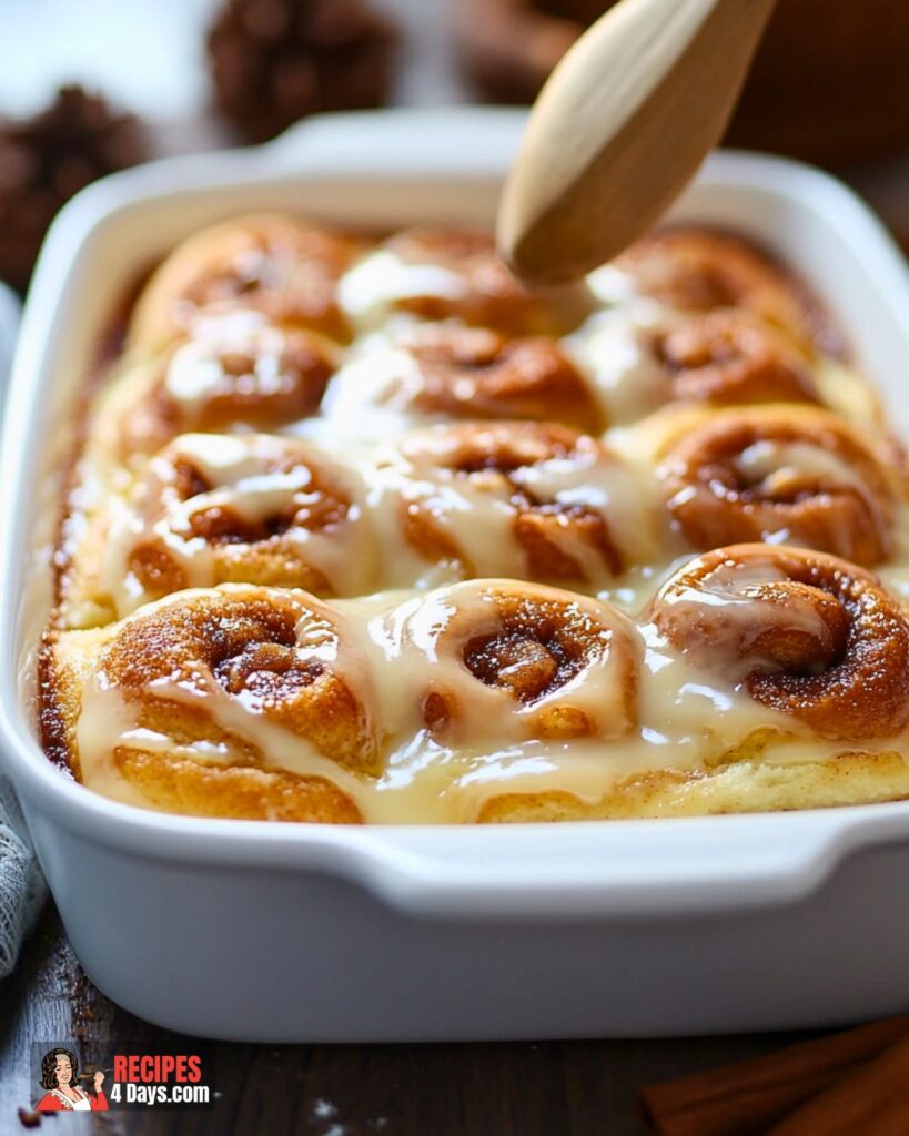 Glazed Cinnamon Roll Cake Recipe