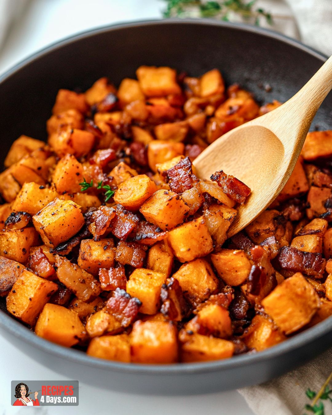 Maple Bacon Sweet Potato Hash Recipe