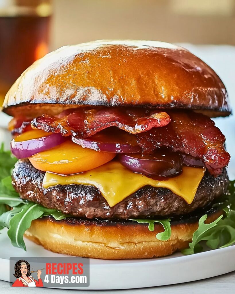 Peach BBQ Burger Recipe