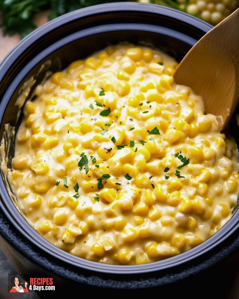 Making Slow Cooker Creamy Cheesy Corn 