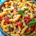 Tomato Basil Pasta with Mozzarella Cheese Recipe