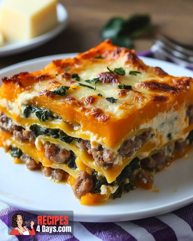 Butternut Squash & Sausage Lasagna