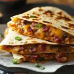 Cheesy Bacon-Bean Quesadillas Recipe