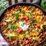 Cheesy Beef Taco Skillet Recipe