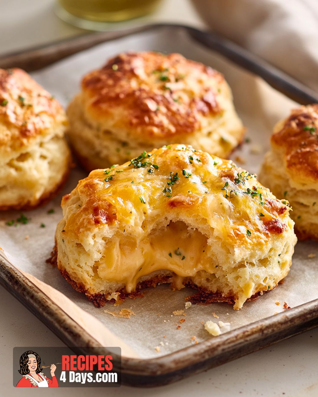 Cheesy Garlic Biscuit Puffs Recipe