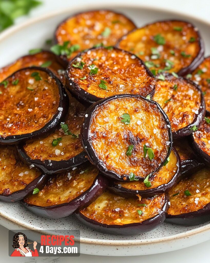 Crispy Roasted Eggplant with Garlic & Spice