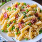 Pasta with Prosciutto and Peas in Parmesan Cream Sauce Recipe