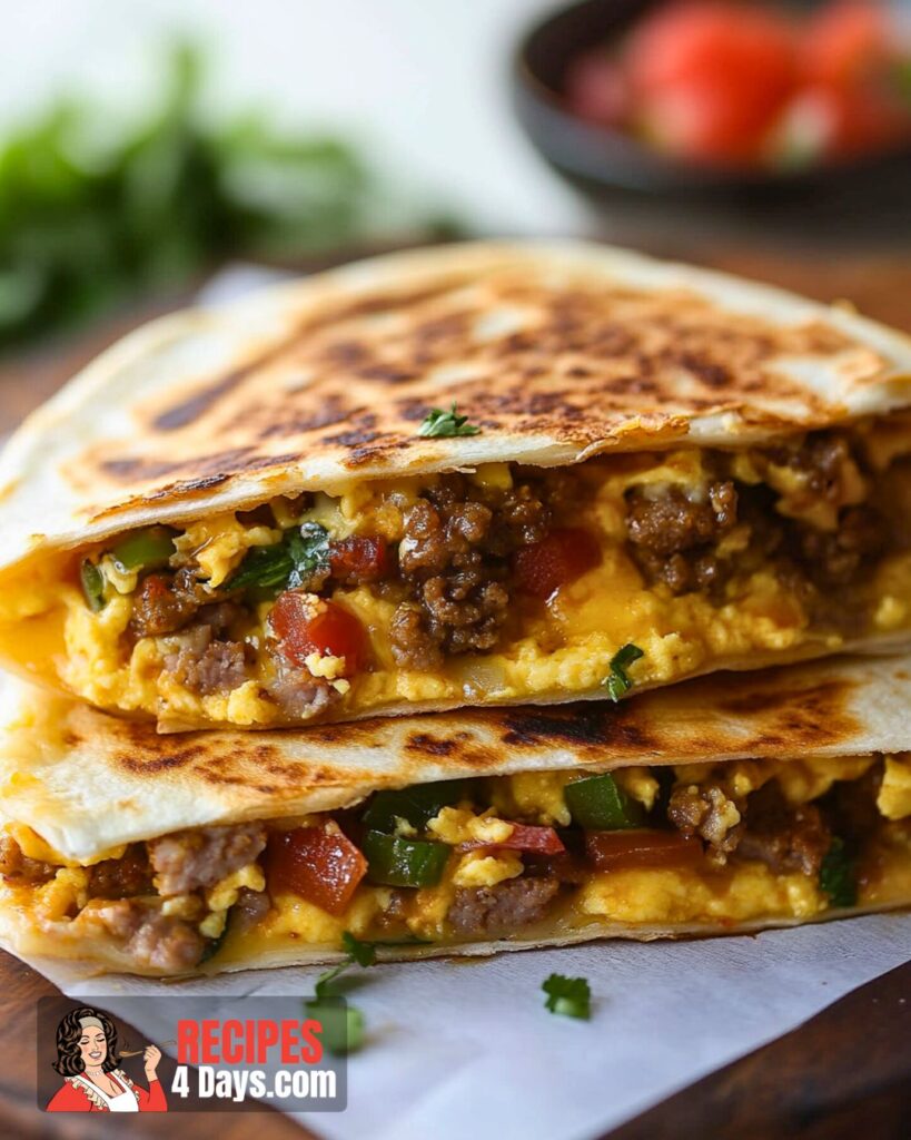 Sausage and Egg Breakfast Quesadillas Recipe