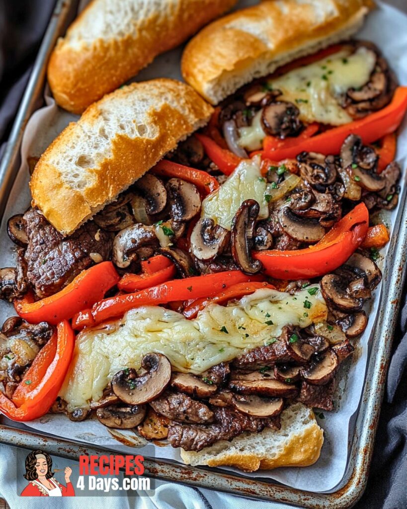 Sheet Pan Philly Cheesesteaks Recipe