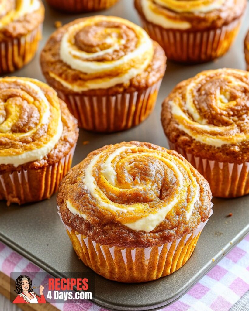 Swirled Pumpkin Cream Cheese Muffins Recipe