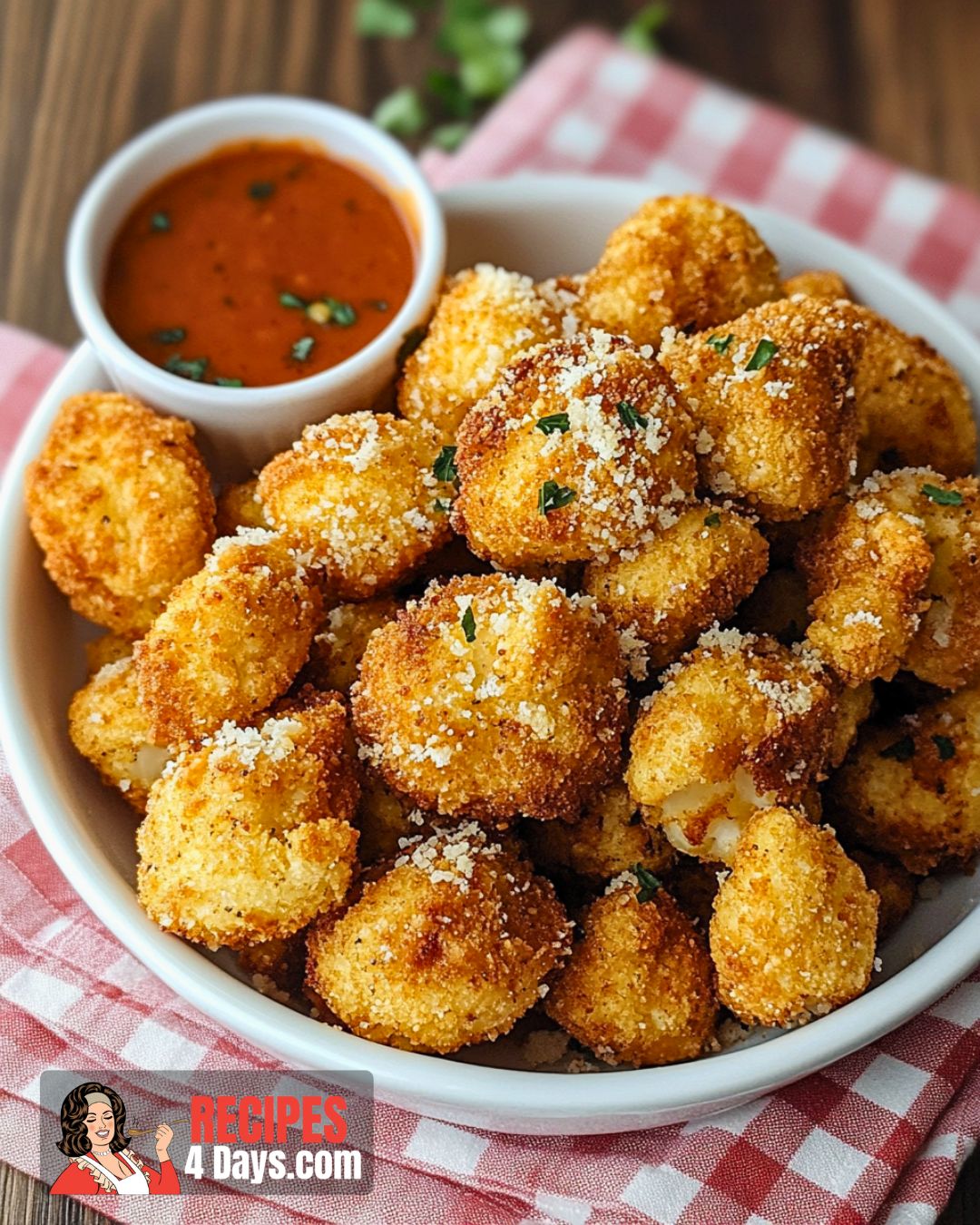 Crispy Parmesan Cauliflower Bites Recipe