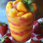 Fresh Mango Strawberry Swirled Slushies Recipe