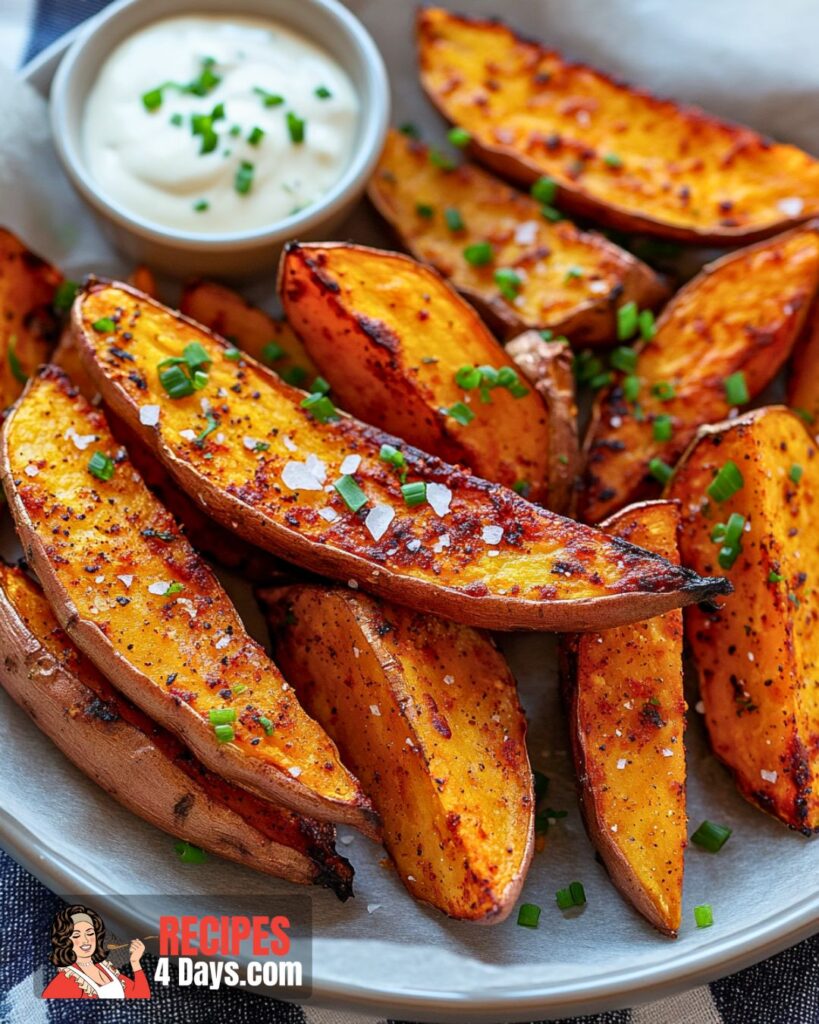 Harissa Roast Sweet Potato Wedges Recipe