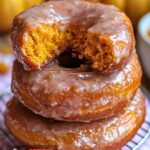 Making Healthy Glazed Baked Pumpkin Donuts