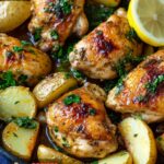 Lemon Garlic Chicken and Potatoes Recipe