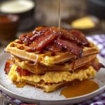 Peppered Maple Bacon Waffle Breakfast Sandwich Recipe