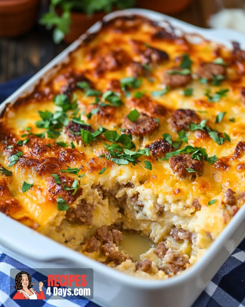 Sausage Hash Brown Breakfast Casserole Recipe