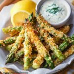 Zesty Lemon Asparagus Fries with Dill Dipping Sauce Recipe