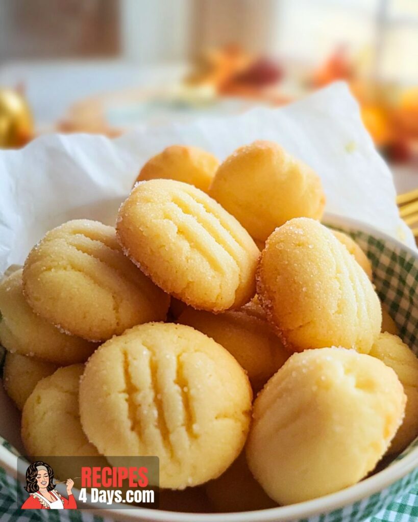 3 Ingredient Mini Butter Cookies Recipe