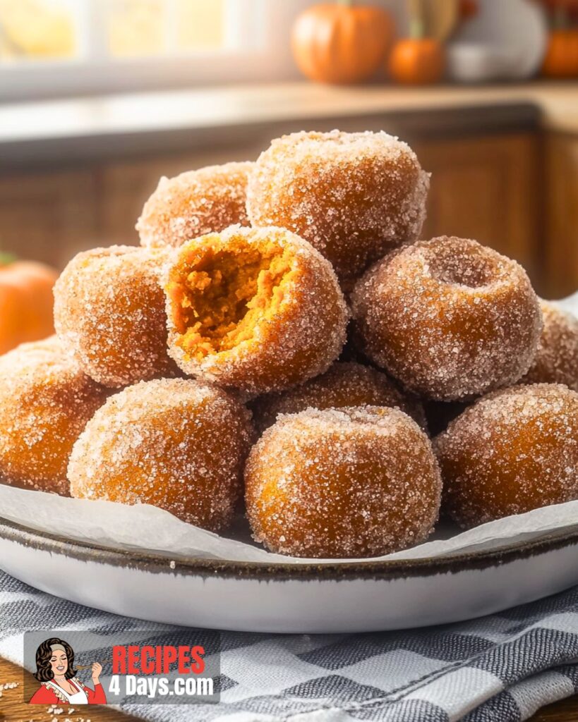 Making Baked Pumpkin Donut Holes