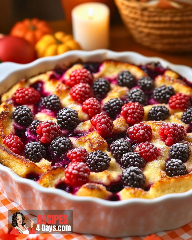 Making Berry French Toast Casserole