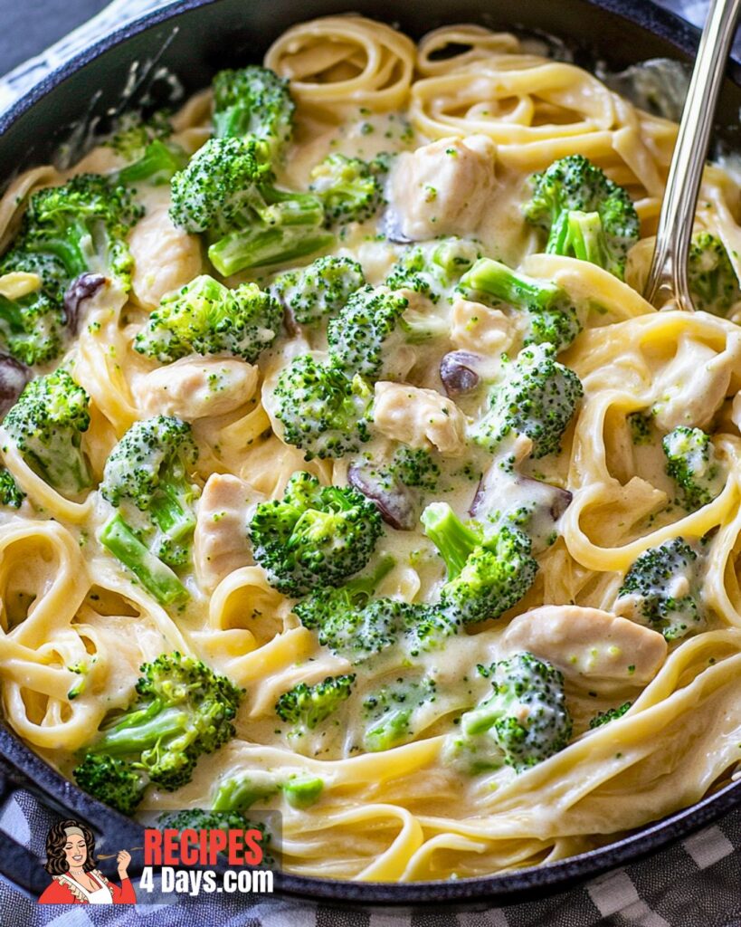 Making Chicken Broccoli Alfredo