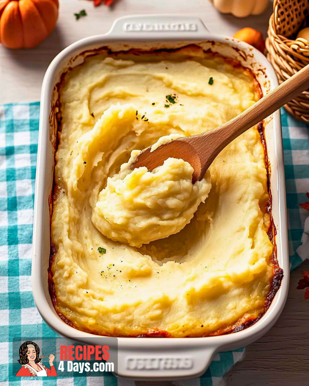 Creamy Baked Mashed Potatoes Recipe