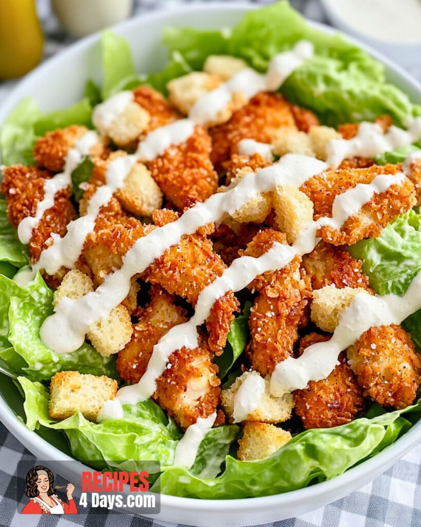 Crispy Chicken Caesar Salad Recipe