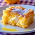 Lemon Cream Cheese Dump Cake Serving