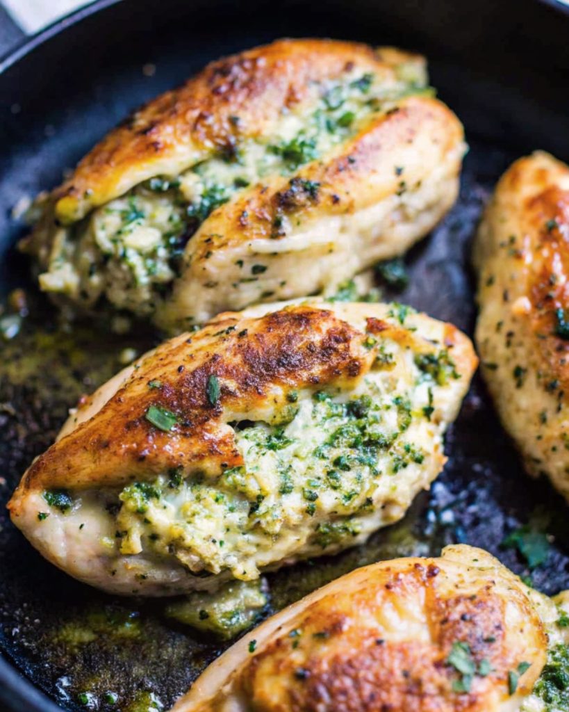 Broccoli And Cheese Stuffed Chicken Breast