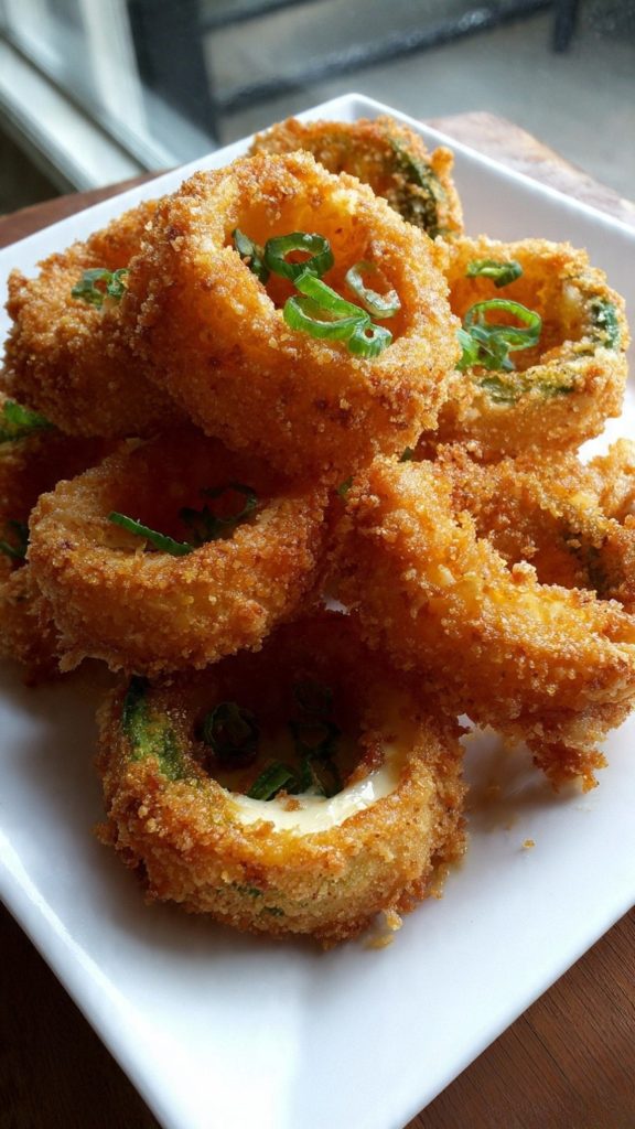 Jalapeno Popper Stuffed Onion Rings