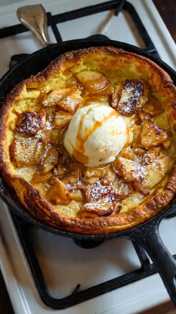 Caramelized Apple German Pancake