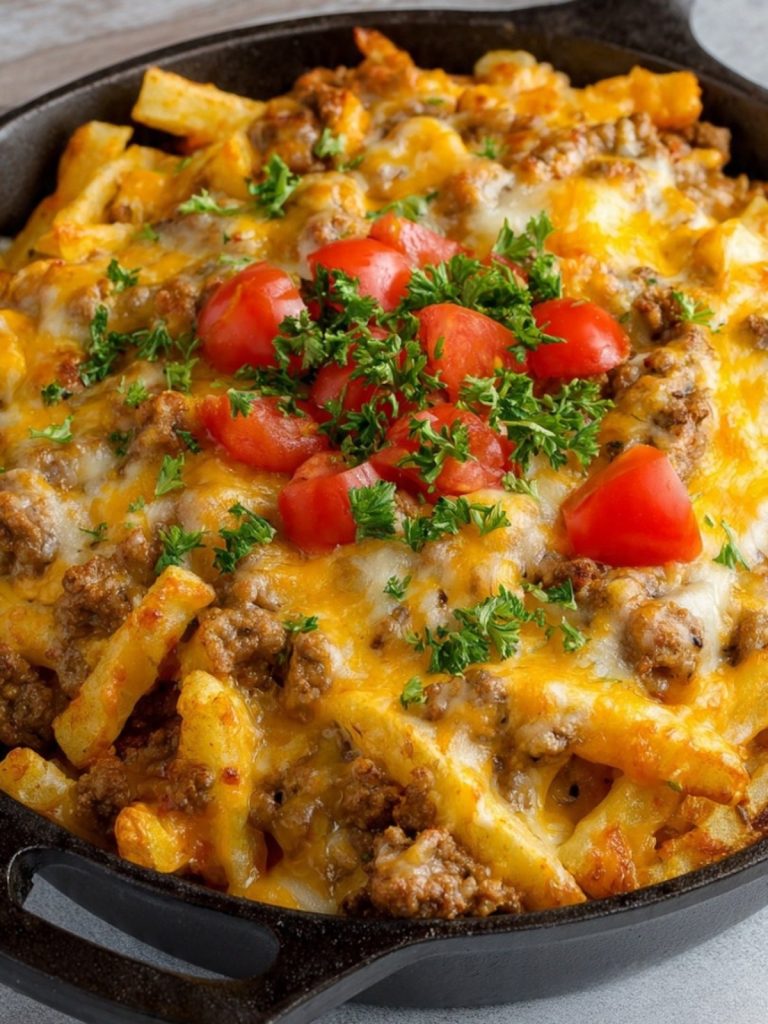 Cheeseburger French Fry Casserole