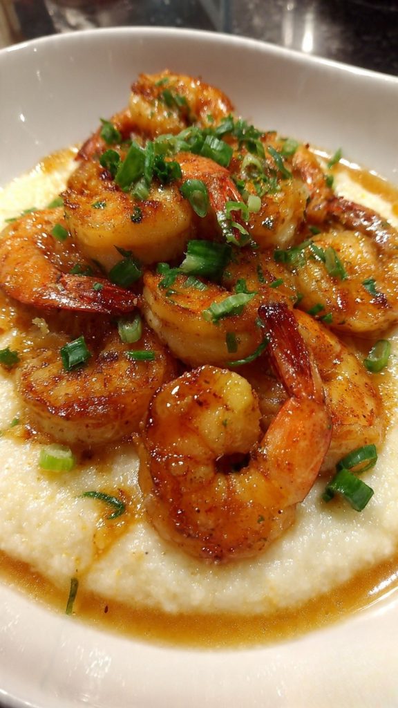 Hot Honey Butter Shrimp & Grits