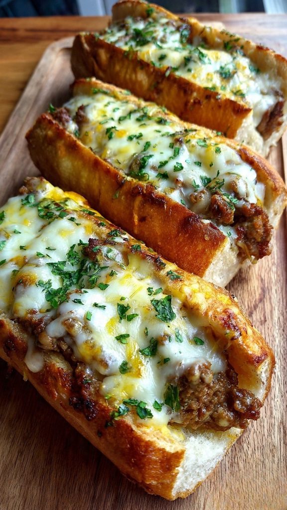 Sloppy Joe Garlic Bread – Easy No-Fuss Appetizer